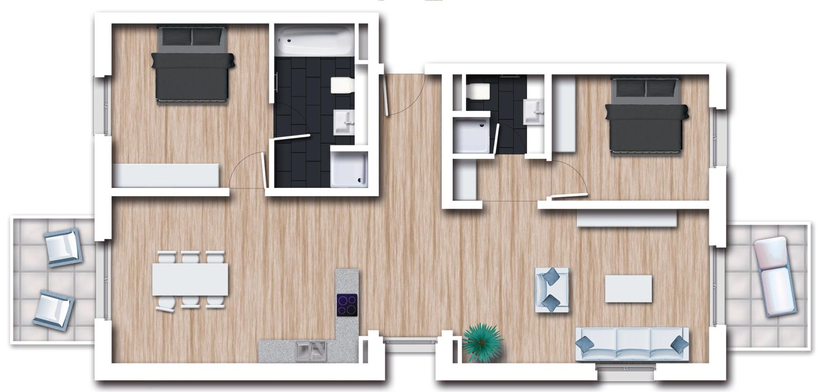 Grundriss Executive Apartment Aparthotel Parkallee